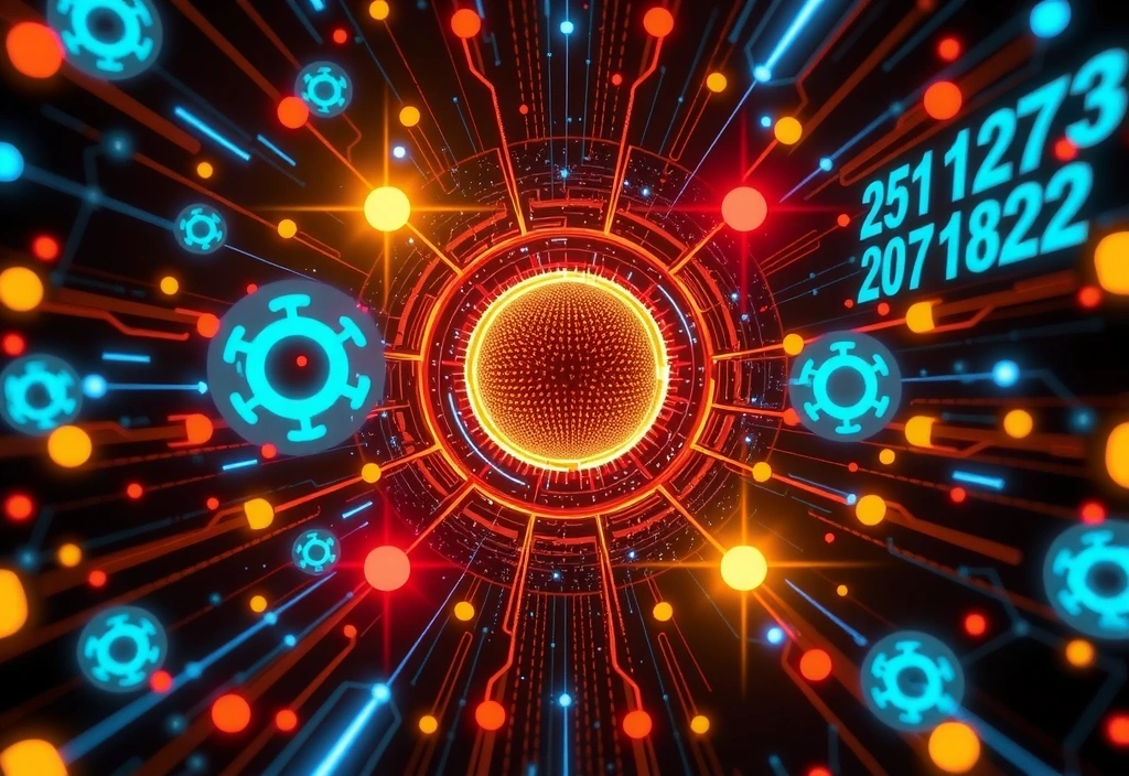 Futuristic interface with AI elements