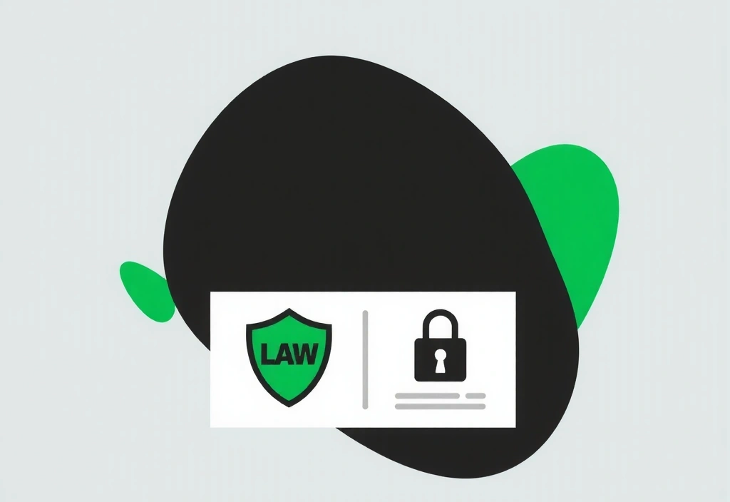 Abstract illustration of legal documents and data security