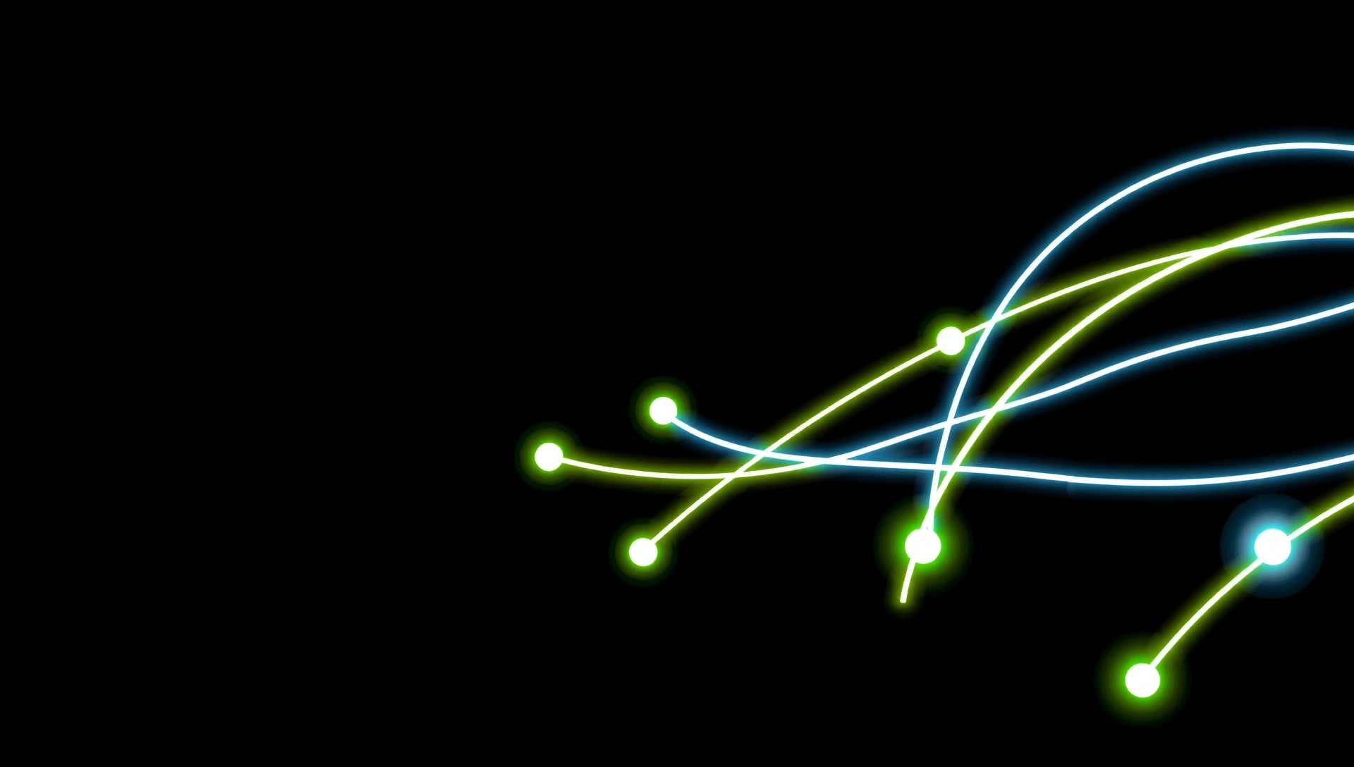 Abstract network lines and data points