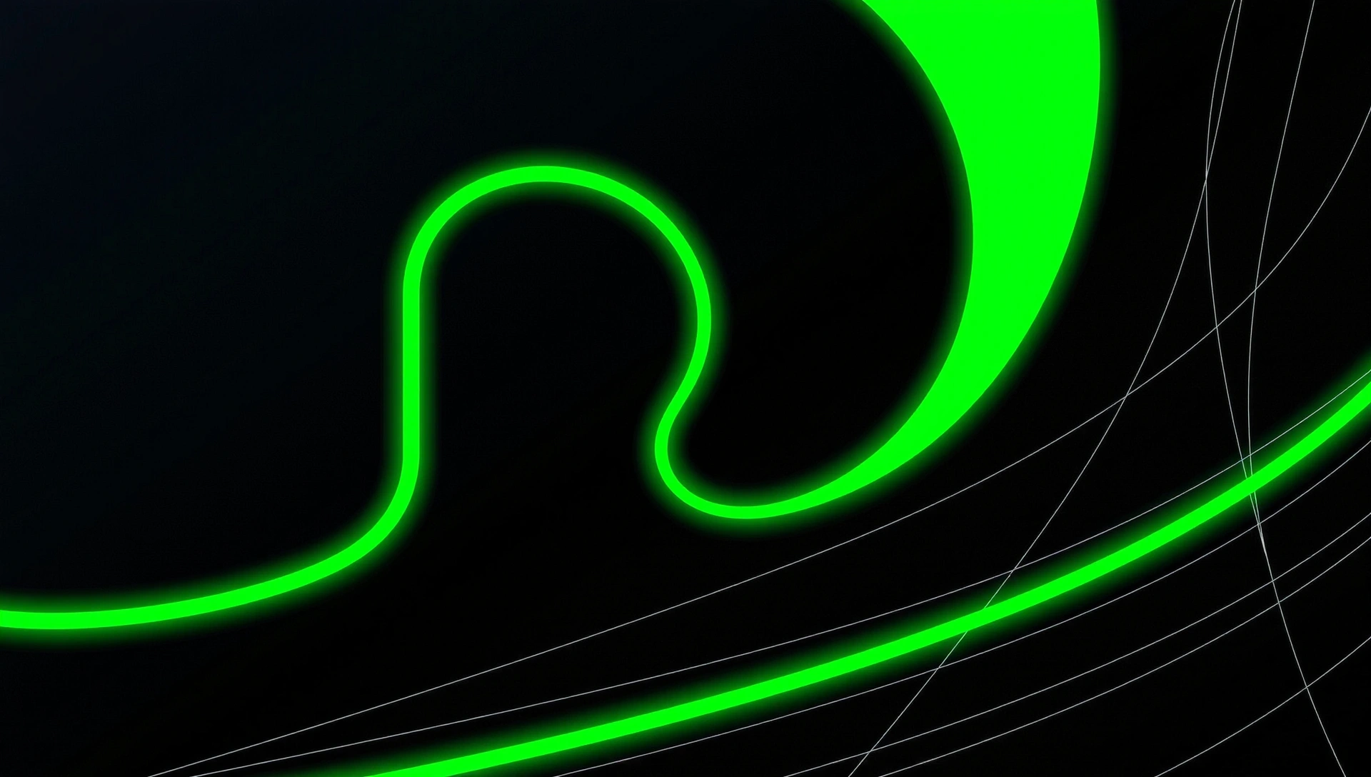 Abstract digital library or knowledge base concept with dark tones and green accents