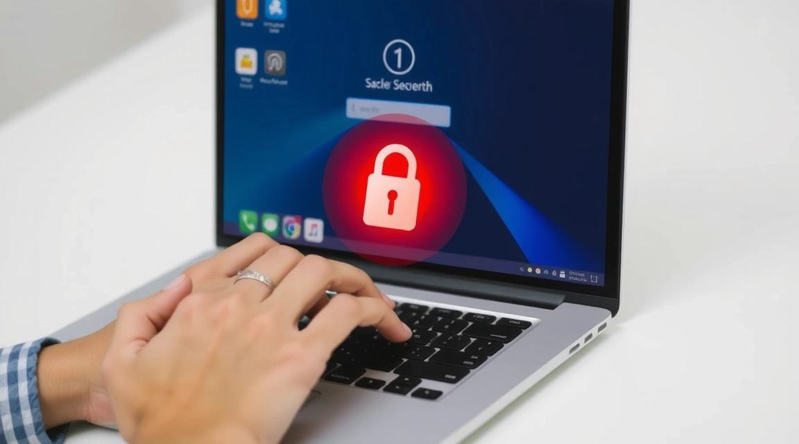 User creating an account on a secure platform with a lock icon